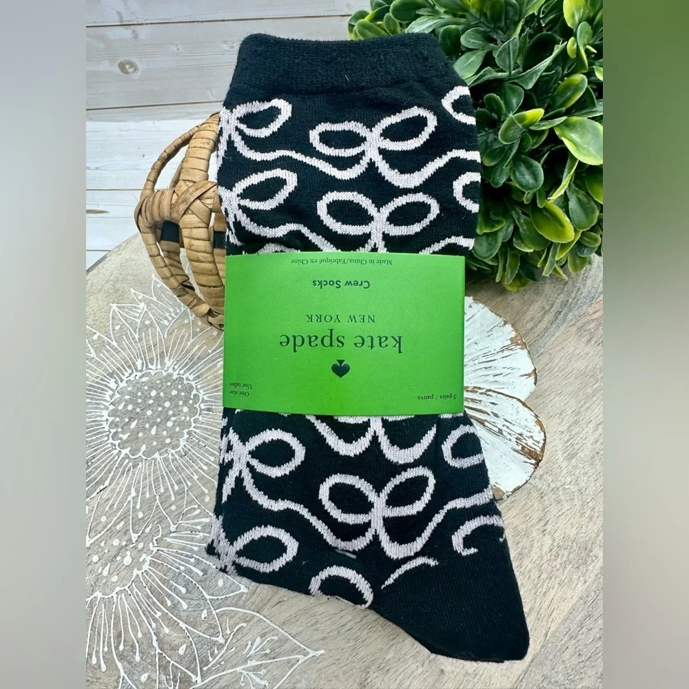 Kate Spade Crew Socks NWT OS